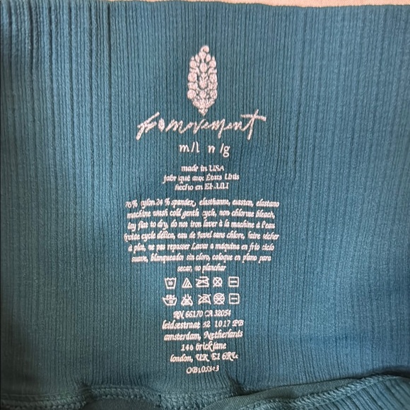 Blue High-Waist Textured Leggings - Picture 6 of 9